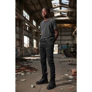 Phat Farm Stretch Men's 32x26 Black Skinny Jean Y2K Hip Hop Urban City